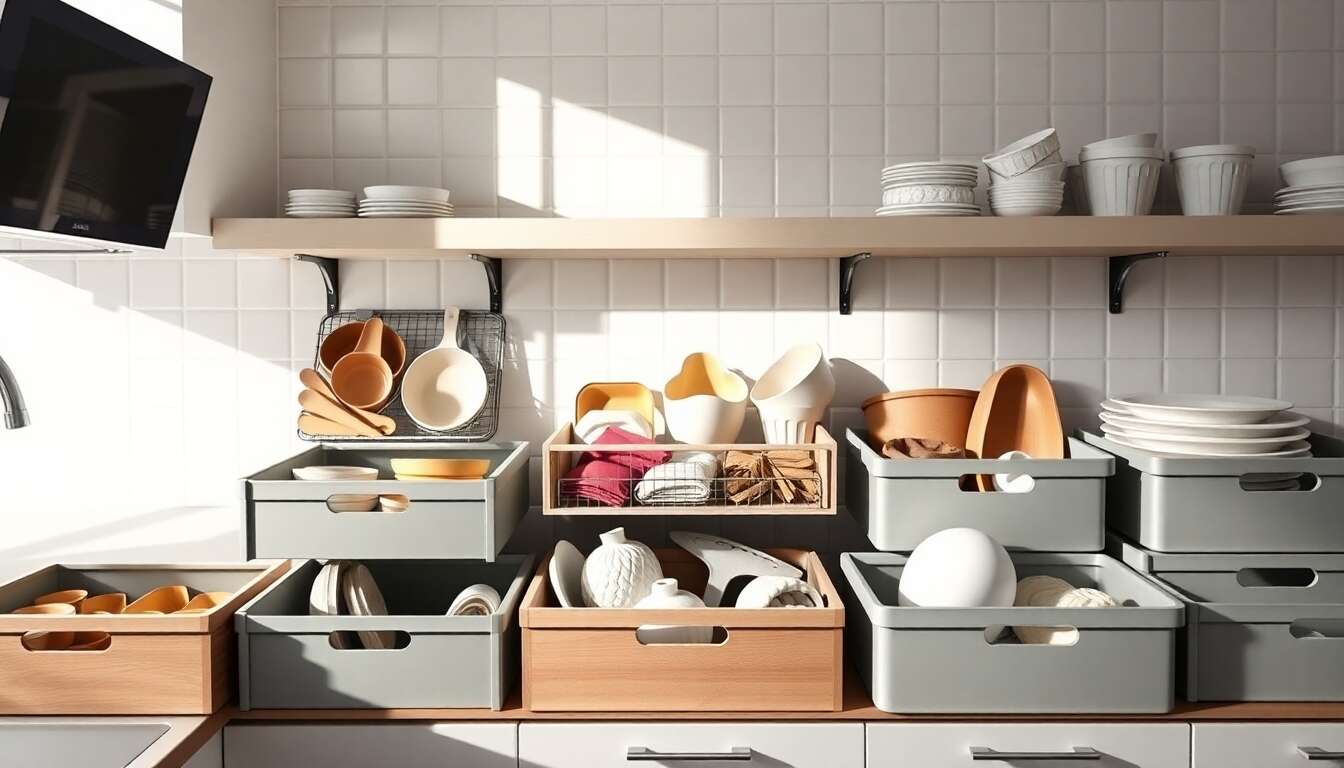 Optimiser le rangement avec des boîtes