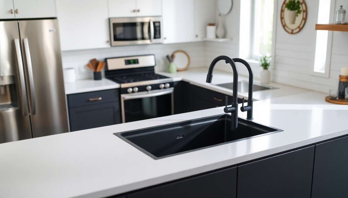 Évier noir : l'accessoire chic et moderne pour votre cuisine