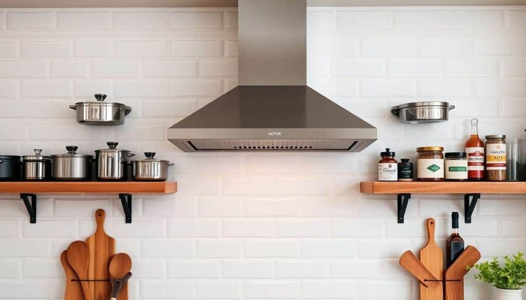 Astuces de rangement autour de la hotte de cuisine