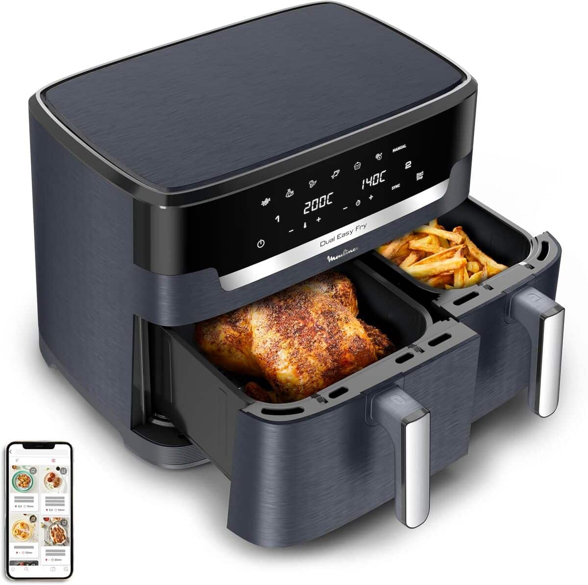 Test de la moulinex dual easy fry XXL : l'indispensable double friteuse à air