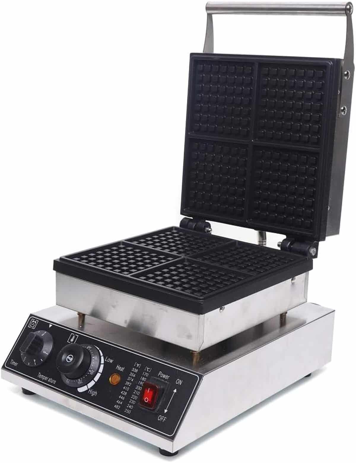 Test du gaufrier professionnel en acier inoxydable : parfait pour des cœurs belges