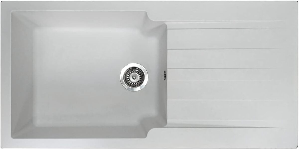 Test de l'évier Essebagno Sierra en résine blanche