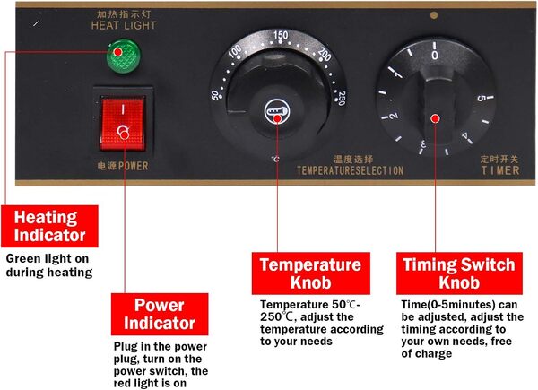 Fayelong Gaufrier Oeufs De Hong Kong Appareil Pour Gâteaux D'oeuf Acier Inoxydable Electrique Antiadhésif Rotatif Professionnel 220V 1400W