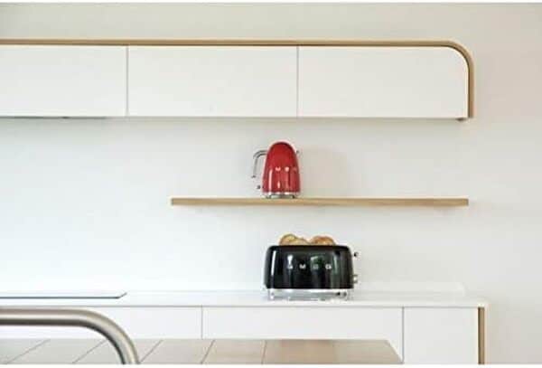 Smeg, Grille-pain 4 Tranches TSF02BLEU, 2 Fentes 36 mm, 6 Niveaux de Brunissage, Fonction Chauffage, Décongélation et Bagel, Éjection Automatique du Pain, Ramasse Miettes, 1500 W, Noir