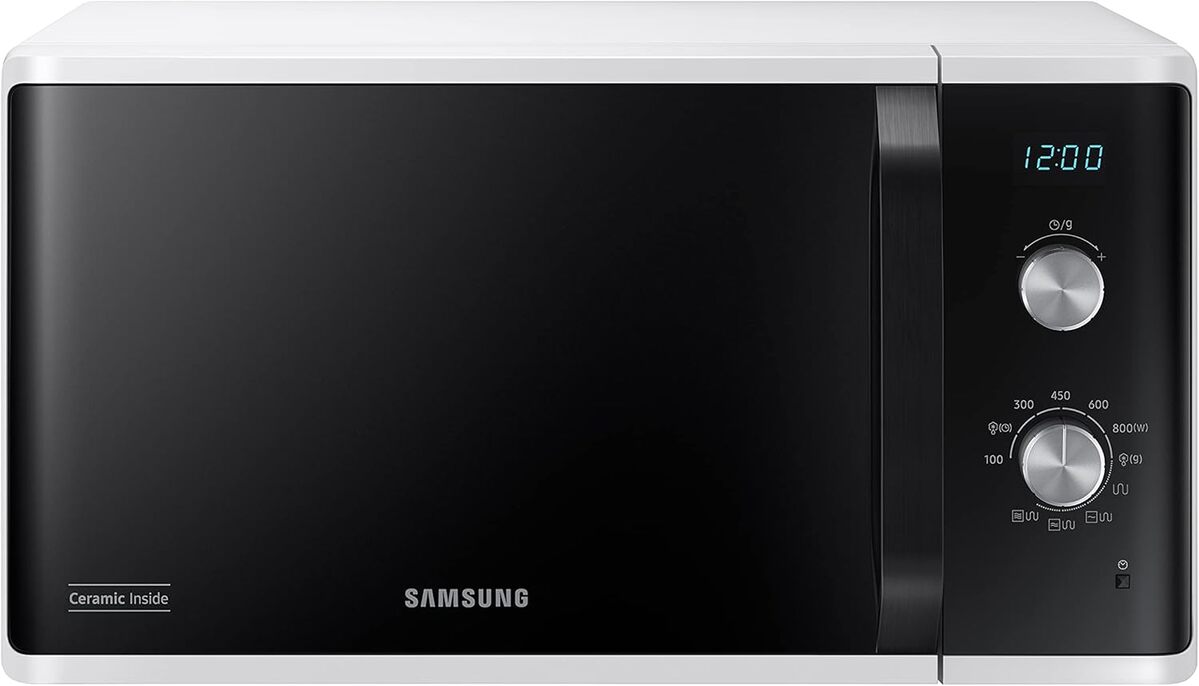 Test du micro-ondes Samsung MG23K3614AW : performance et croustillant au rendez-vous