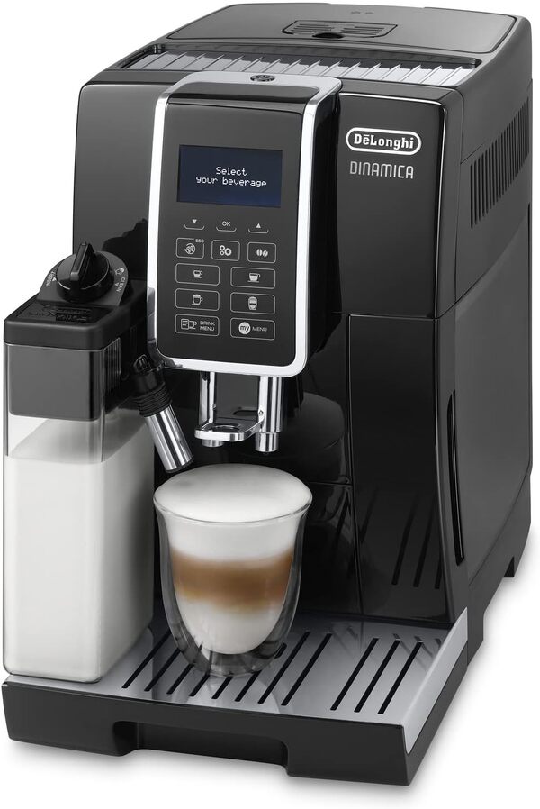 De'Longhi Dinamica Machine a Café Grain ECAM350.55.B Cappuccino et Expresso, 1.8L, Noir [Classe énergétique A]