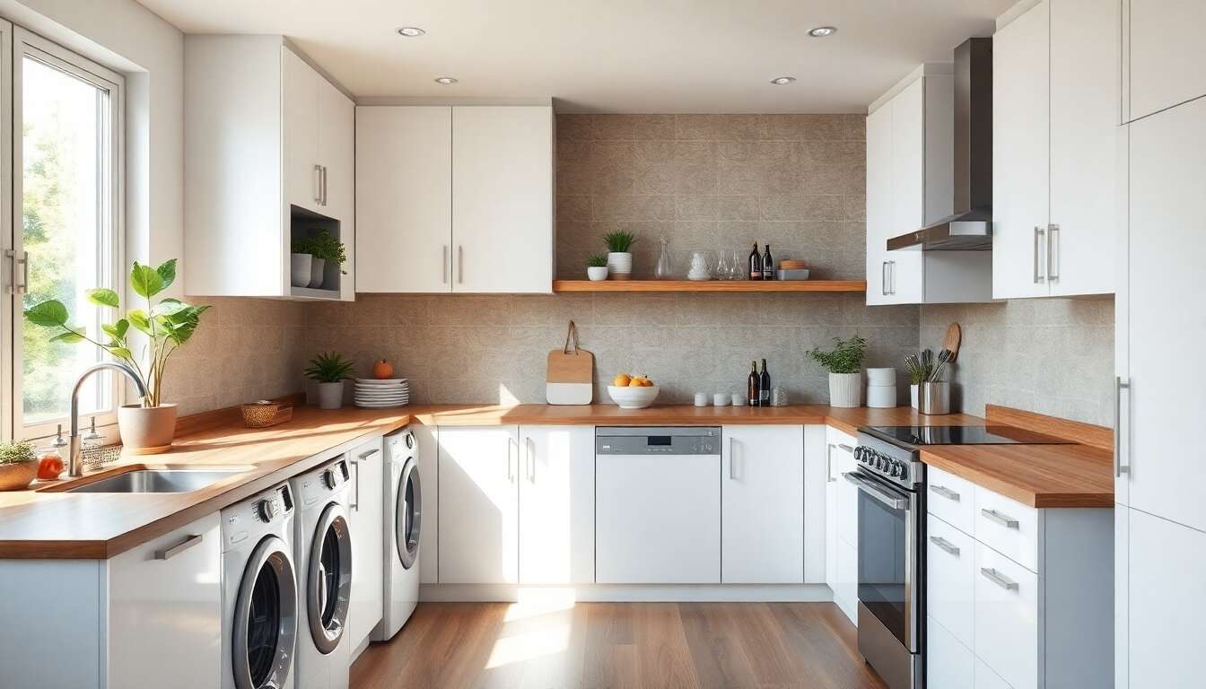 Planifier l'aménagement d'une buanderie dans la cuisine Planifier l'aménagement d'une buanderie dans la cuisine