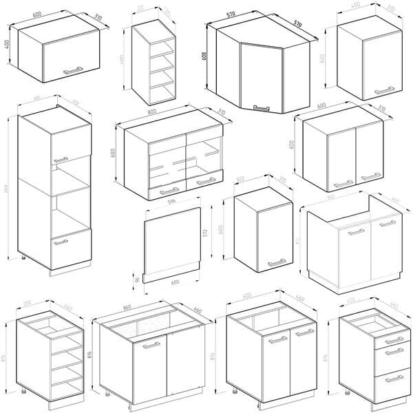 Vicco Cuisine en Angle R-Line, Blanc Campagne/Blanc, 237 x 247 cm sans Plan de Travail