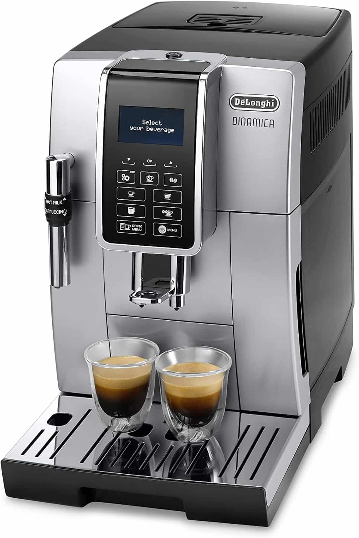 Test de la machine à café De'Longhi Dinamica ECAM350.35 SB : expresso et cappuccino rapides
