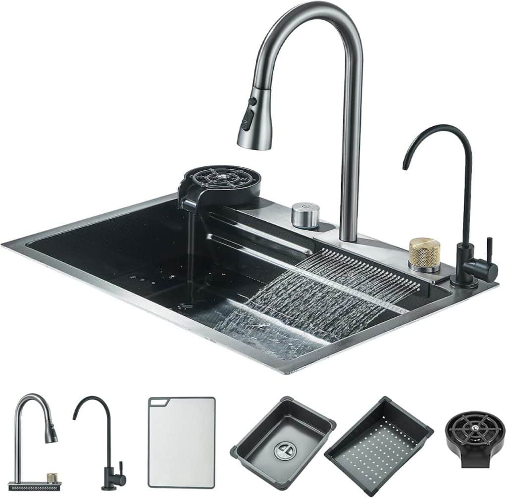 Test de l'évier cascade Junsottor inox 60x45cm