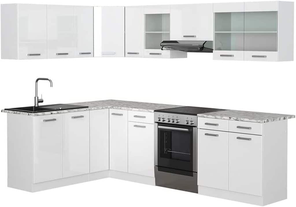 Test : vicco cuisine en angle Rick, blanc haute brillance