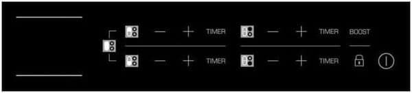 Sauter SPI6466B - Plaque induction - Encastrable - 4 foyers dont 1 DuoZone - 7200W - 4 minuteries et boosters - L60 x 52cm - Noir