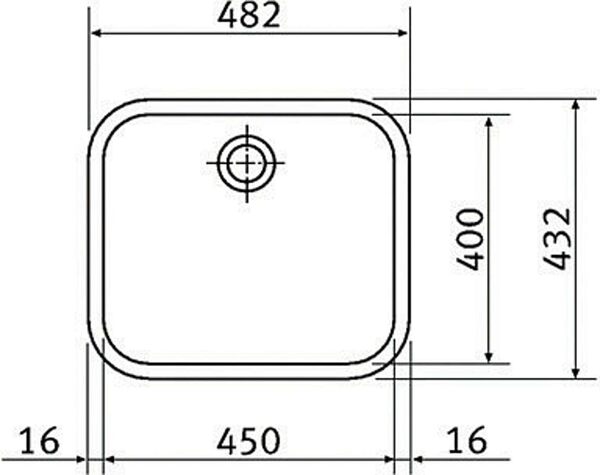 FRANKE 122.0021.440 | Évier de cuisine sous plan en acier inoxydable - Galassia (GAX 110-45) | Cuve simple | Couleur/Finition : Inox soie