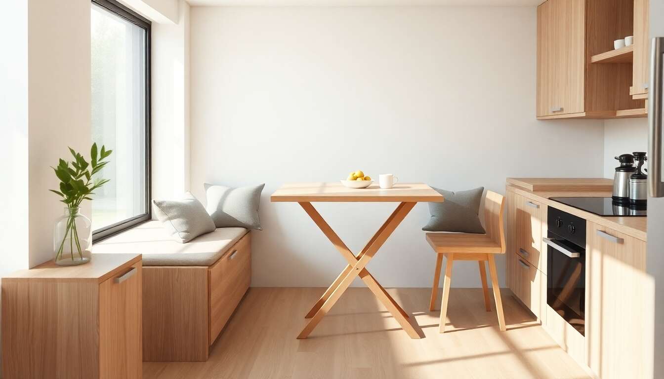 Installer une table escamotable pour gagner de la place