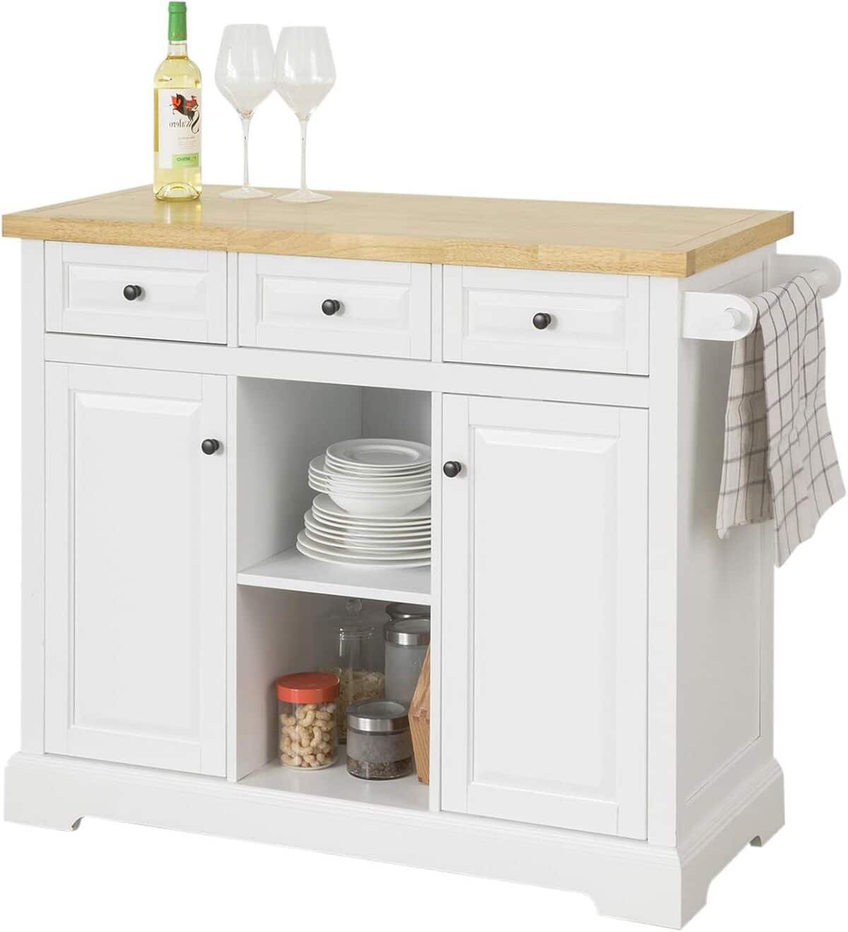 Test du chariot de cuisine SoBuy FKW101-WN : rangement astucieux et pratique
