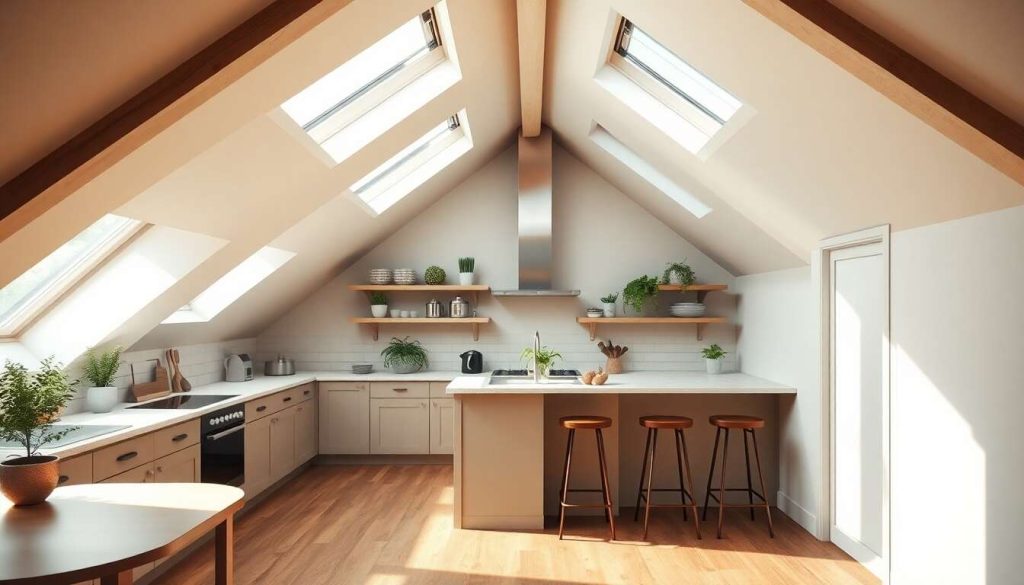 6 conseils d'aménagement pour une cuisine mansardée