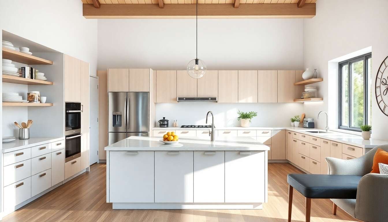 Optimiser l'ergonomie de l'îlot central pour votre cuisine sur mesure
