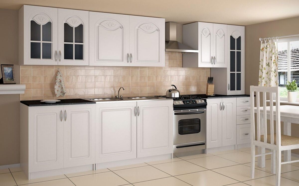 Test de la cuisine complète Meubles Line : bois et blanc en 3 mètres