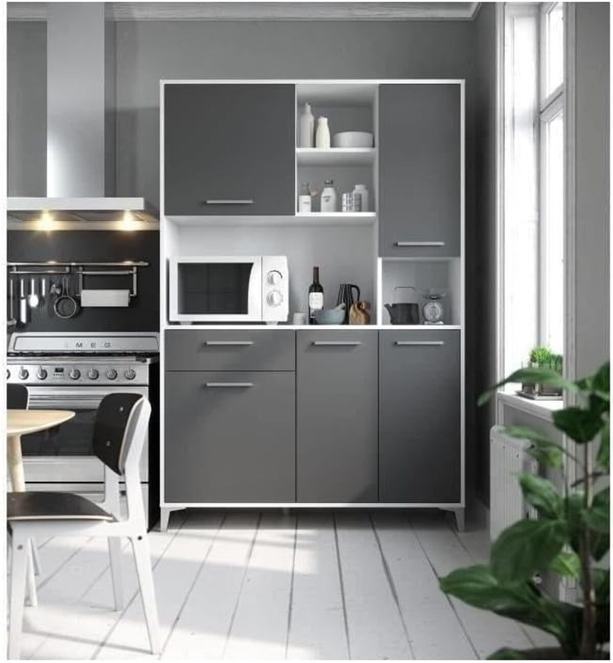 Test Intermas ECO buffet de cuisine : élégance en gris mat