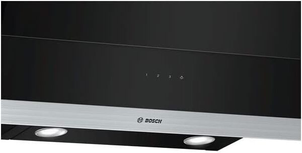 Bosch DWK065G60 hotte Monté au mur Noir, Acier inoxydable 530 m³/h C [Classe énergétique E]