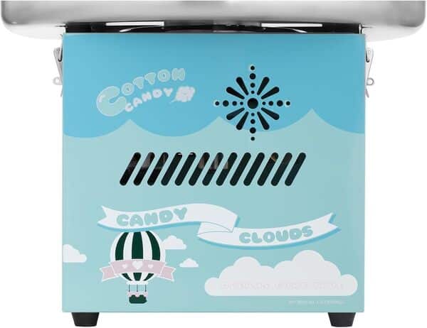 Royal Catering Machine À Barbe À Papa Set RCZK-1200-BG (1200 W, Cuve De 52 Cm, Appareil De Table, Protections Électriques, Inox/Alu, Bâti Turquoise)