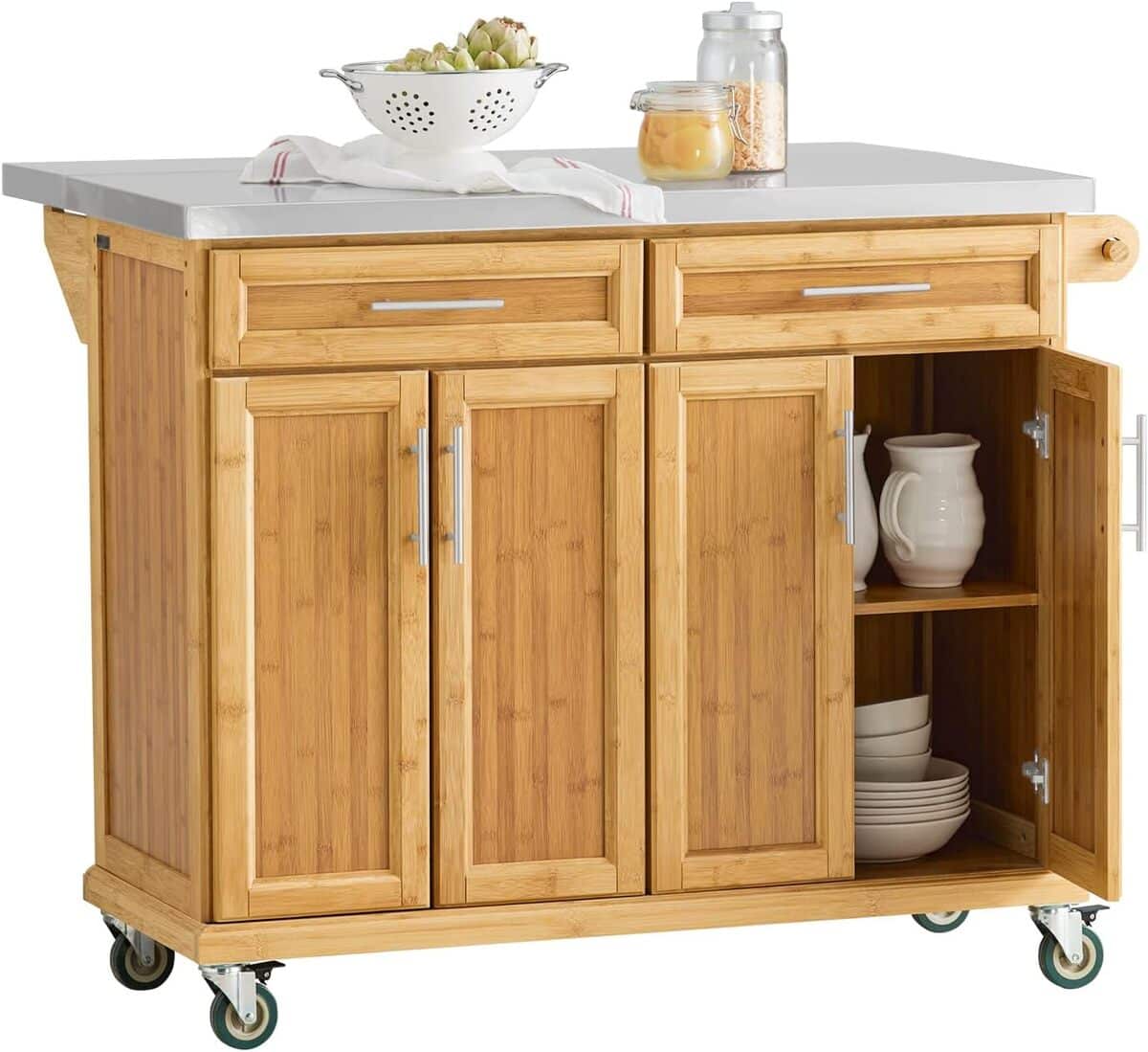 Test : desserte sur roulettes SoBuy FKW69-N en bambou