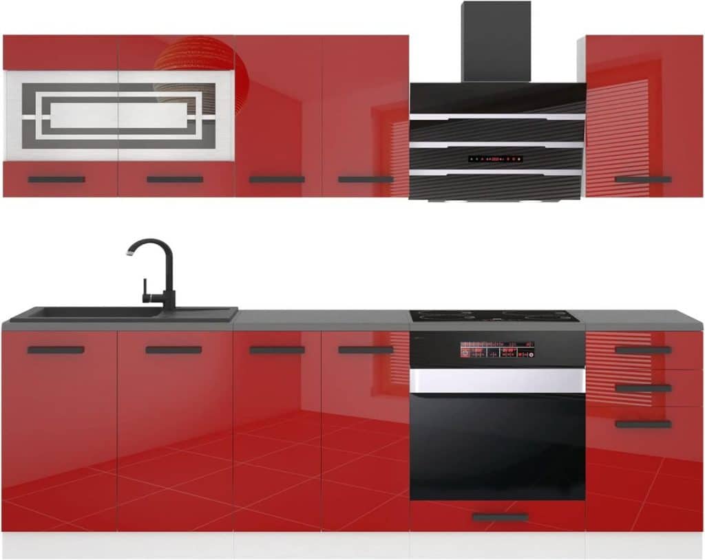 Test de la cuisine équipée Belini Margaret : élégance rouge brillante
