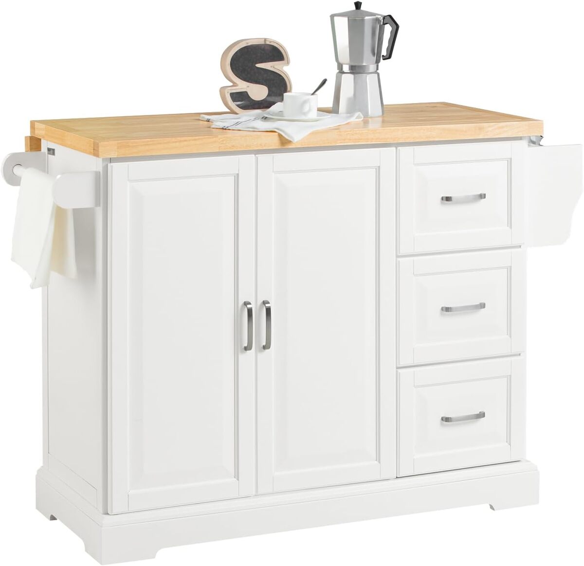 Test de la desserte SoBuy FKW41-WN : un meuble de cuisine pratique et stable