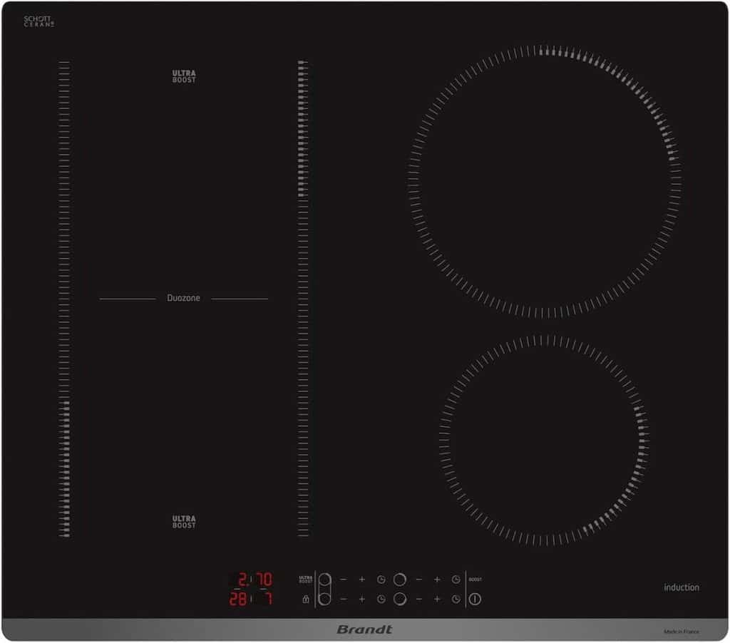 Test de la plaque induction Brandt BPI6428UB : performance et modularité au rendez-vous
