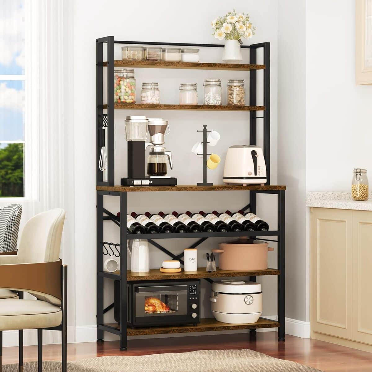 Test de l'étagère cuisine industrielle YITAHOME : rangement optimal avec casier à vin