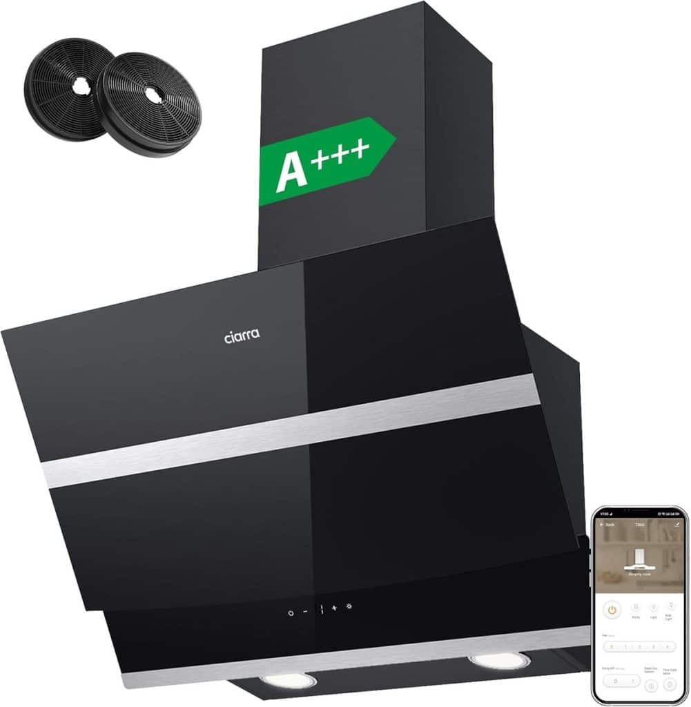 Test de la hotte inclinée CIARRA ASB6736N : puissance et design connecté