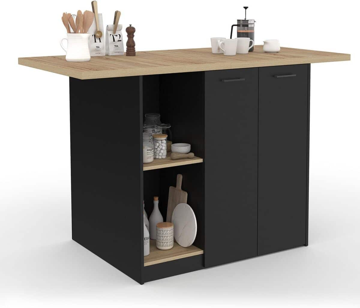 Test de l'ilot central BAO IDMarket : design bois pour 4 personnes