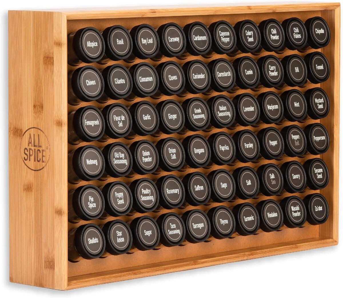 Test : étagère à épices en bambou AllSpice avec 60 pots en verre