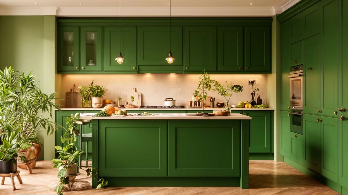 Inspirations et id&eacute;es d&eacute;co pour une cuisine verte