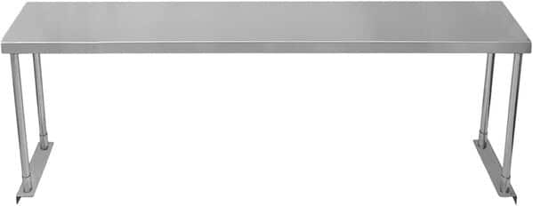 Étagère Appoint 1 Niveau Acier Tablette Plan de Travail Restauration Préparation Culinaire 180cm