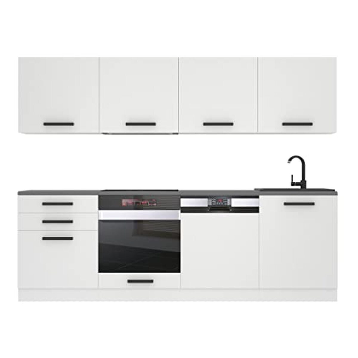Test du bloc de cuisine Belini Alice 240 cm blanc mat