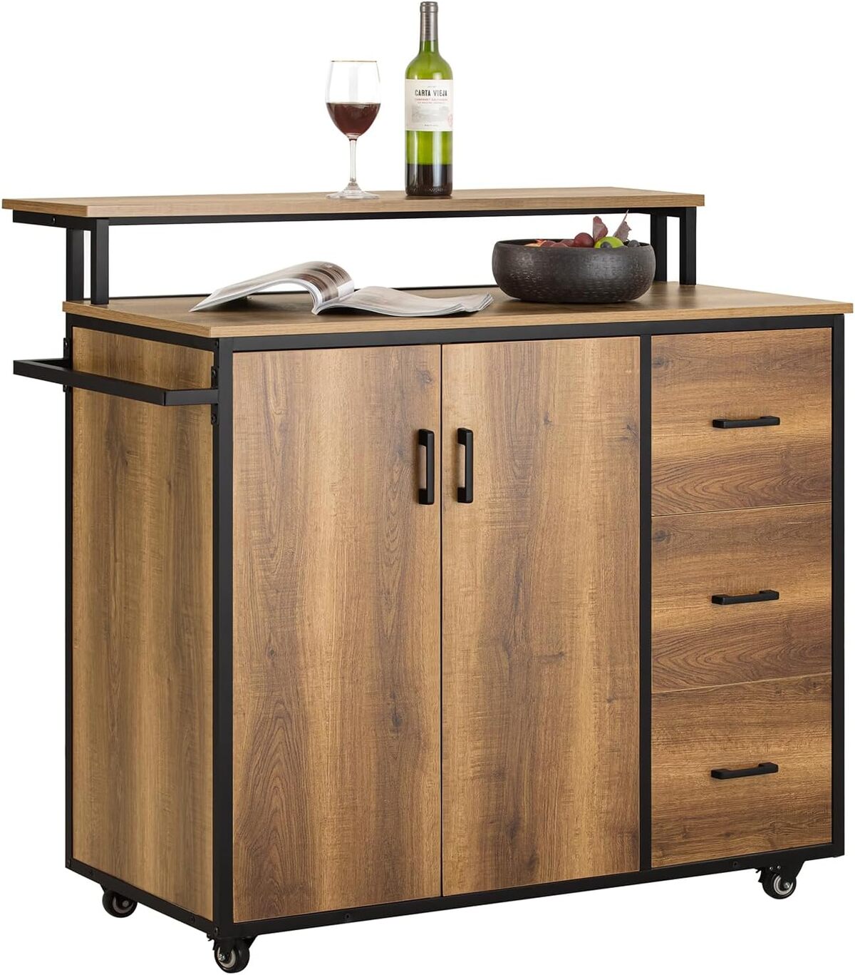 Test du buffet de cuisine SoBuy KNL02-PF : rangement optimal et design fonctionnel