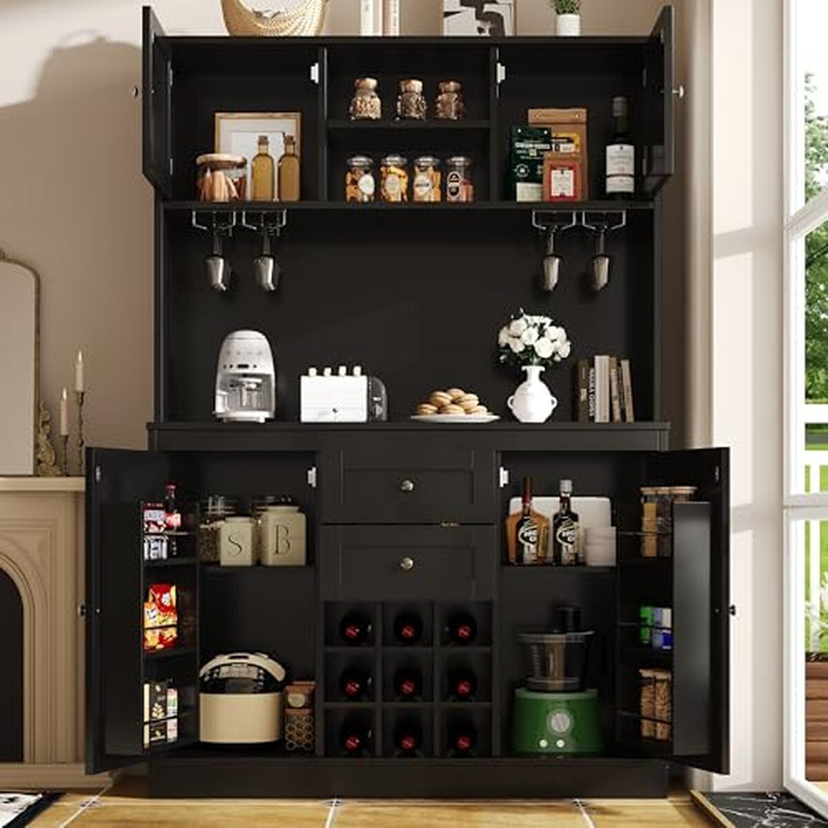 Test du buffet haut noir : rangement polyvalent pour la maison