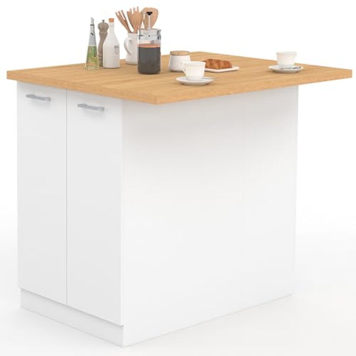Test de l'îlot central ivo 100 cm blanc - fonctionnel et moderne