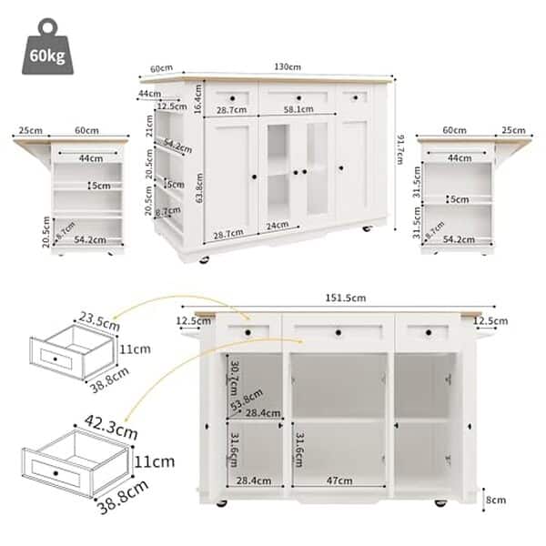 Explorez notre test détaillé de l'îlot de cuisine Seyakany : une solution ingénieuse pour une cuisine fonctionnelle et esthétique avec son armoire pliable innovante