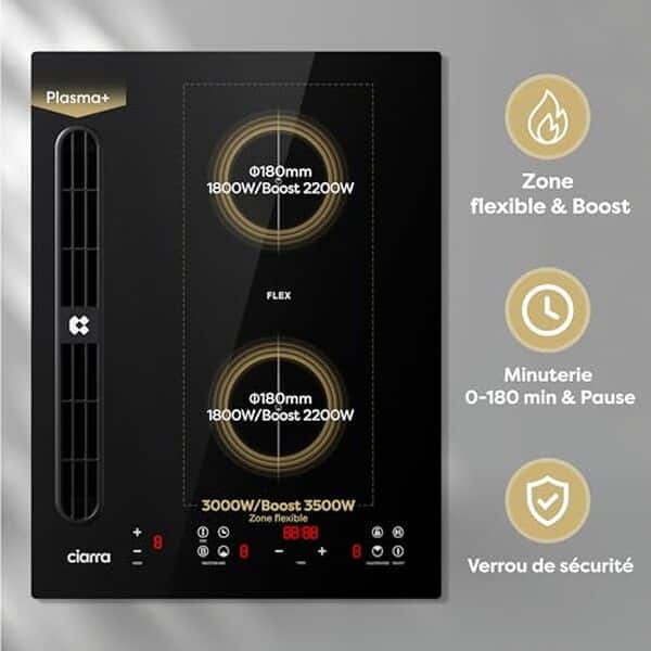 Découvrez notre test de la plaque à induction Ciarra ONE CBBEH392BF, équipée d'une hotte intégrée. Évaluation des performances et de l'innovation technologique.
