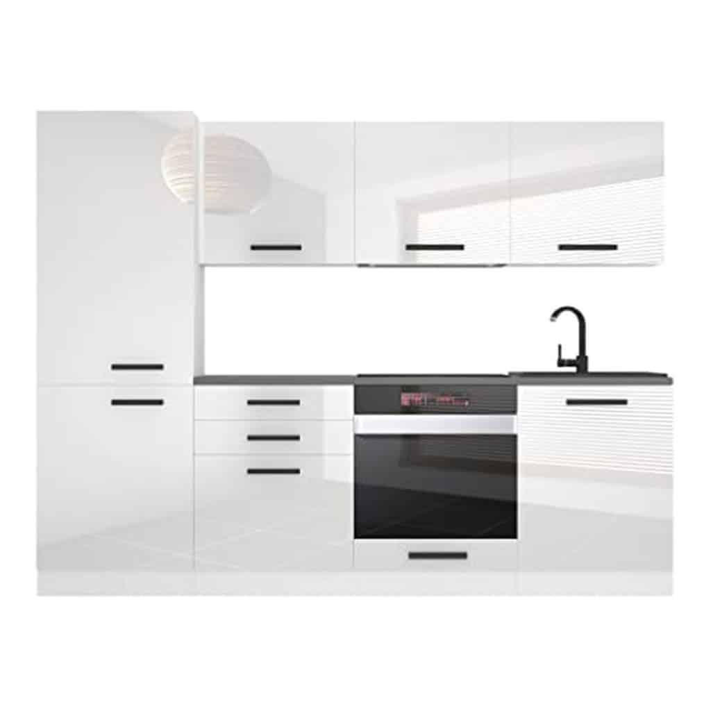 Test de la cuisine équipée Belini Sandy : élégance et fonctionnalité en 240 cm blanc brillant