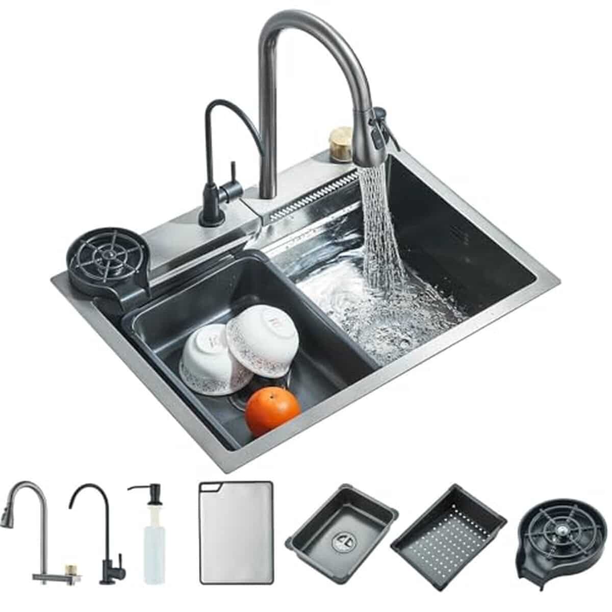 Test de l'évier multifonction TVTIUO en acier inoxydable