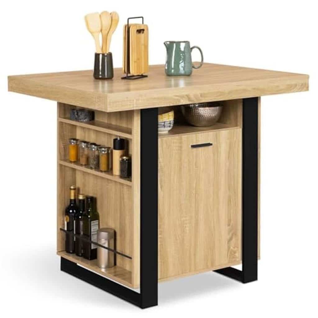 Test : ilot central PHOENIX 110 cm avec rangements