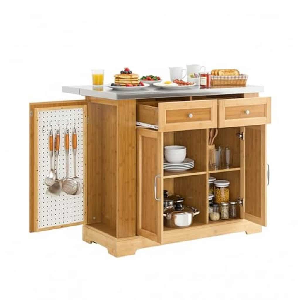 Test : îlot mobile SoBuy FKW130-N, praticité et design