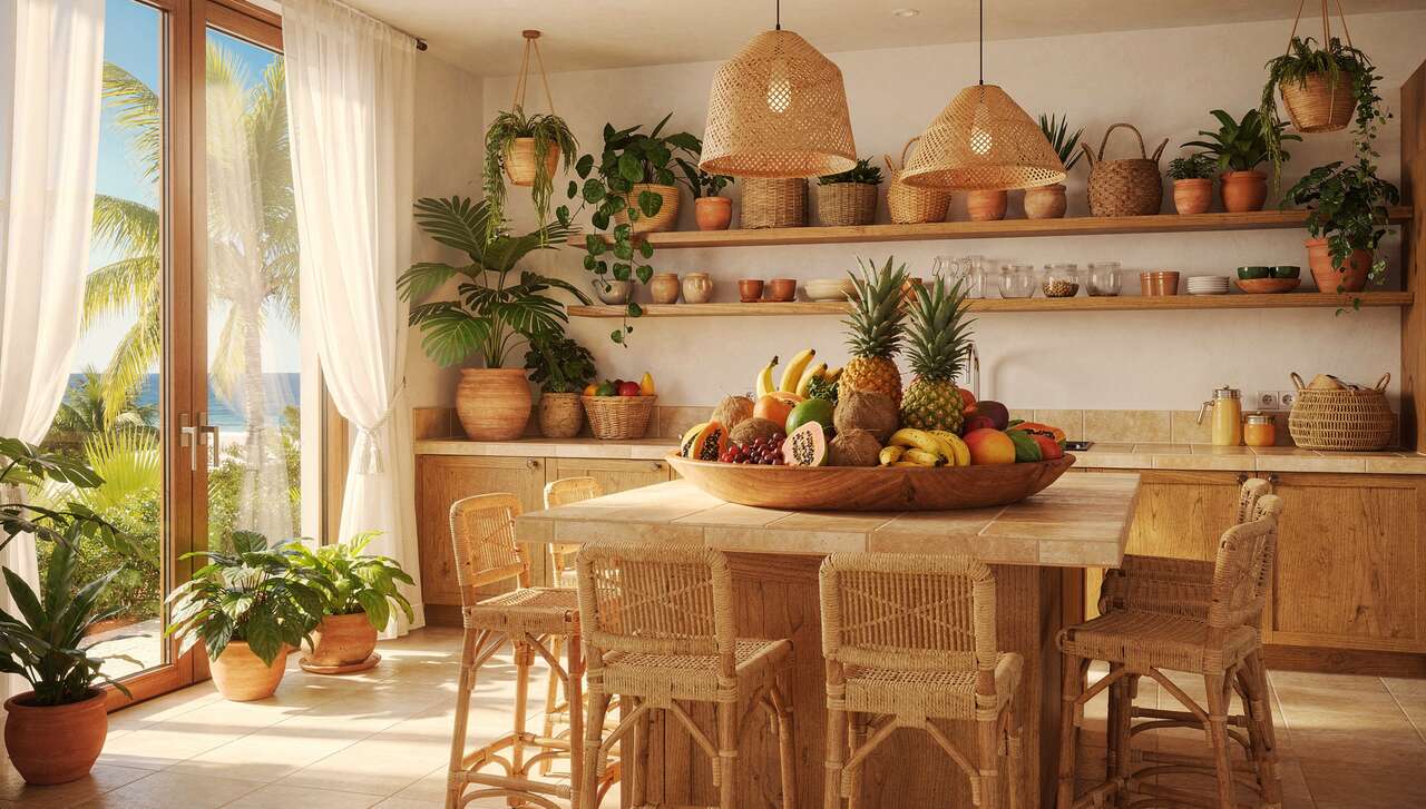 Exubérante cuisine tropicale : ambiance et idées déco