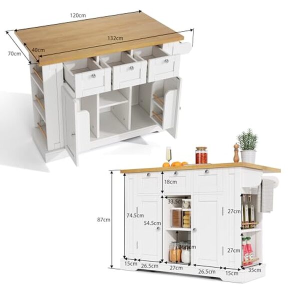 Découvrez notre test complet de l'îlot de cuisine Zubaliya avec plan de travail rabattable : espace gain, fonctionnalité et design pour votre intérieur. 