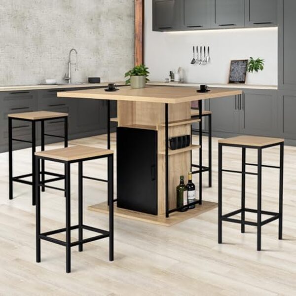 Découvrez notre test complet de l'îlot central iDMarket noir et hêtre avec tabourets design : caractéristiques, avantages et avis pour votre cuisine. 