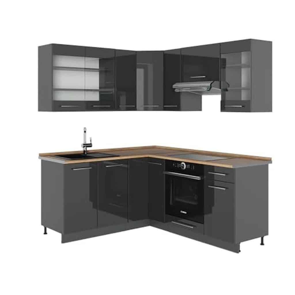 Test de la cuisine en angle Vicco Fame-Line anthracite