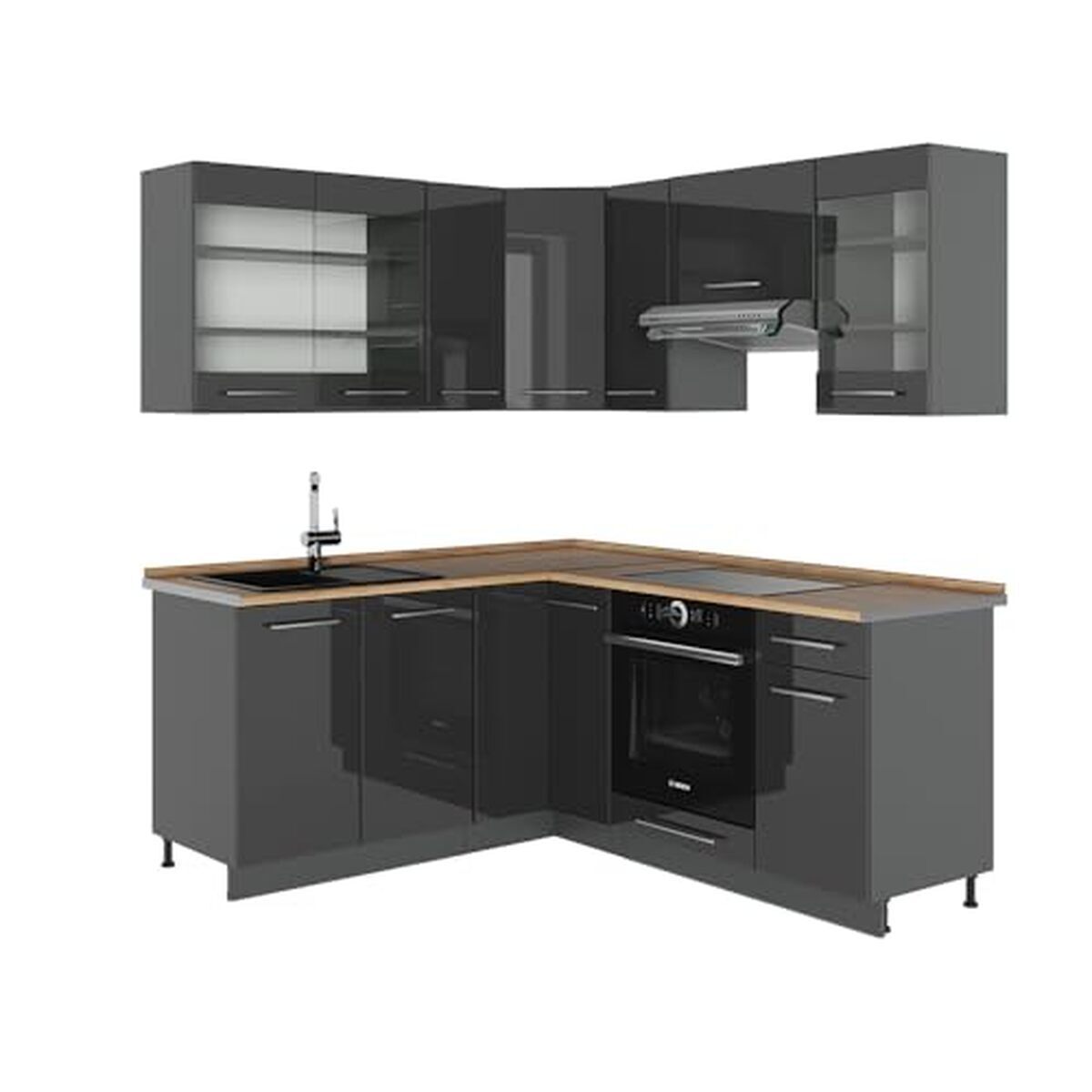 Test de la cuisine en angle Vicco Fame-Line anthracite